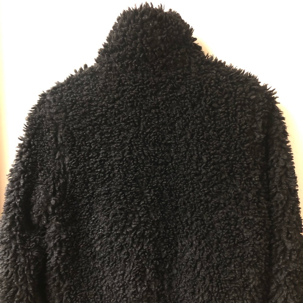 Zara Teddy Crop Jacket || Black - Picture 11 of 13
